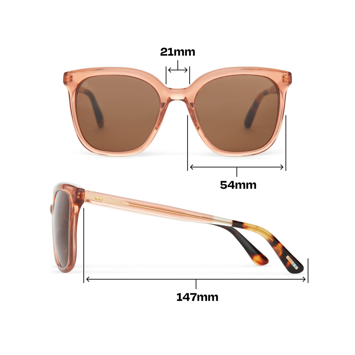 Charmaine Apricot Handcrafted Sunglasses