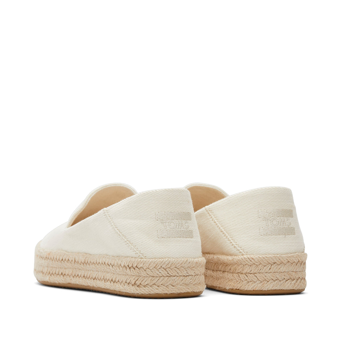 Carolina Natural Twill Espadrille Back View