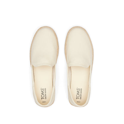 Carolina Natural Twill Espadrille Top View