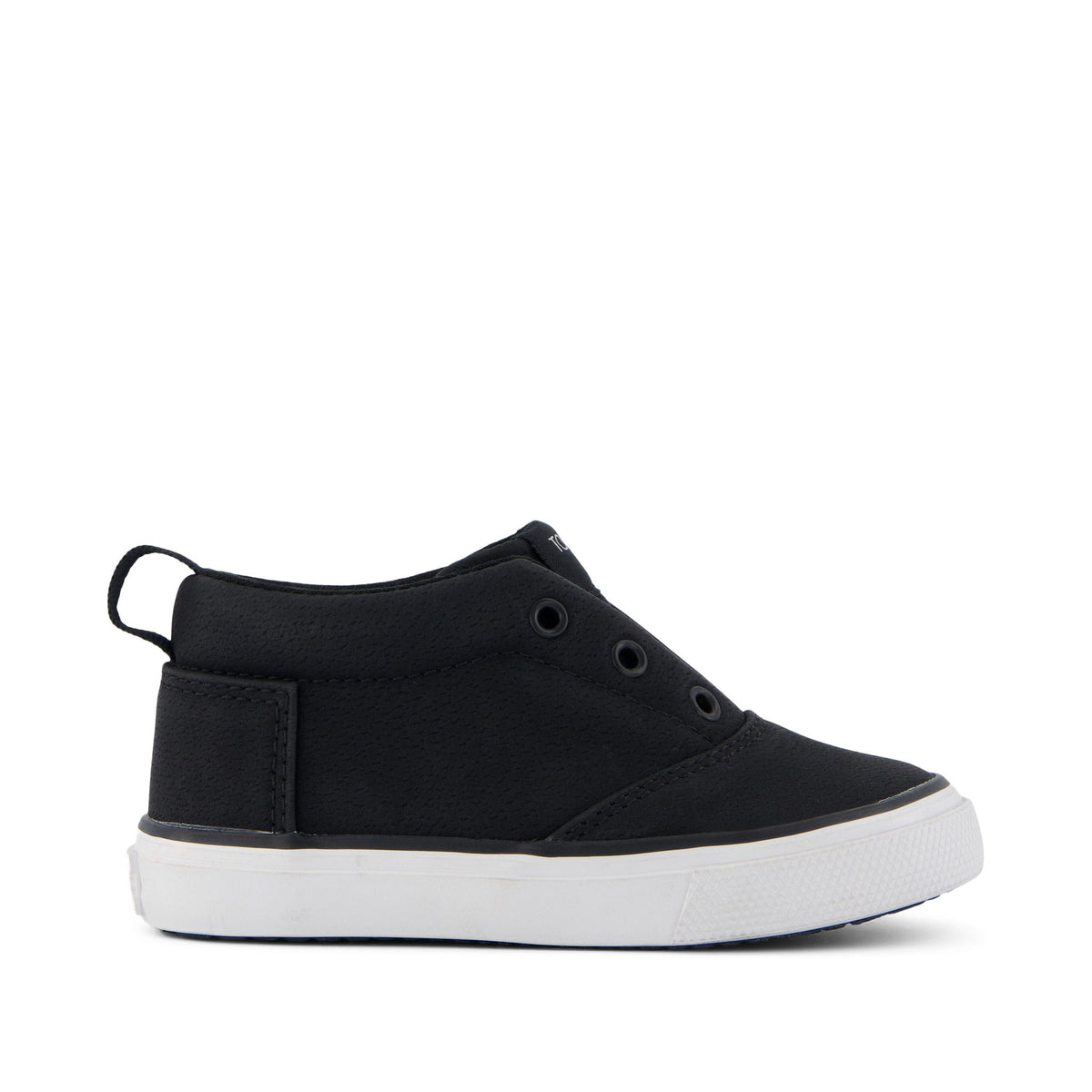 Fenix Mid Black Suede Toddler Sneaker Side View