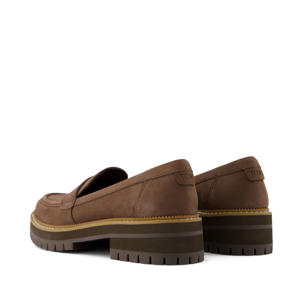 Cara Dark Brown Leather Loafer Back View