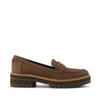 Cara Dark Brown Leather Loafer Side View