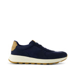TRVL Lite Retro Runner Navy Water Repellent Sneaker Side View