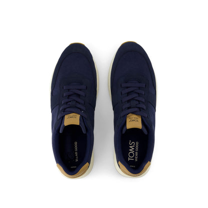 TRVL Lite Retro Runner Navy Water Repellent Sneaker Top View
