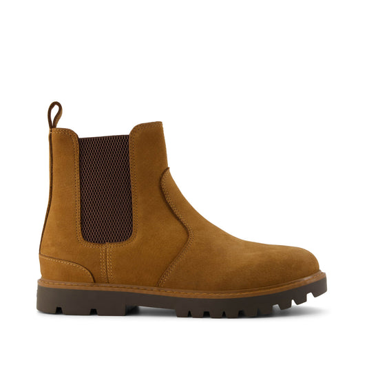 Griffin Brown Water Resistant Leather Boot Side View