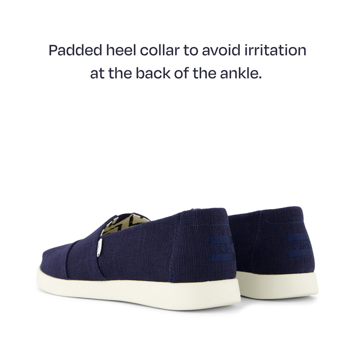 alpargata plus - padded hee collar to avoid irritation at the back of the ankle