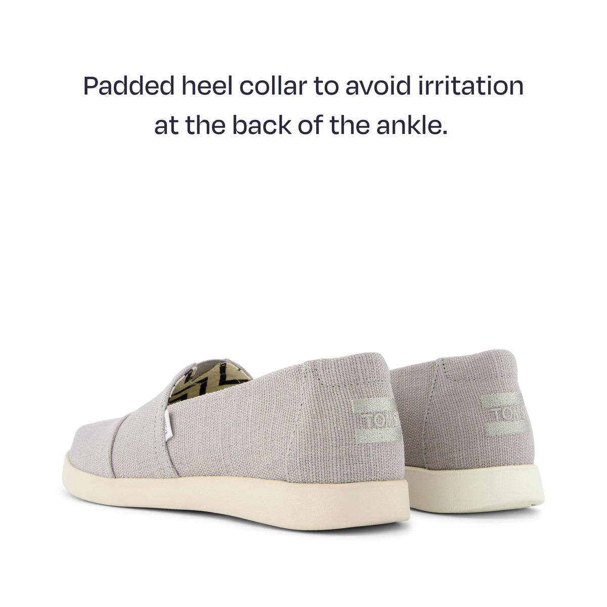 alpargata plus - padded hee collar to avoid irritation at the back of the ankle