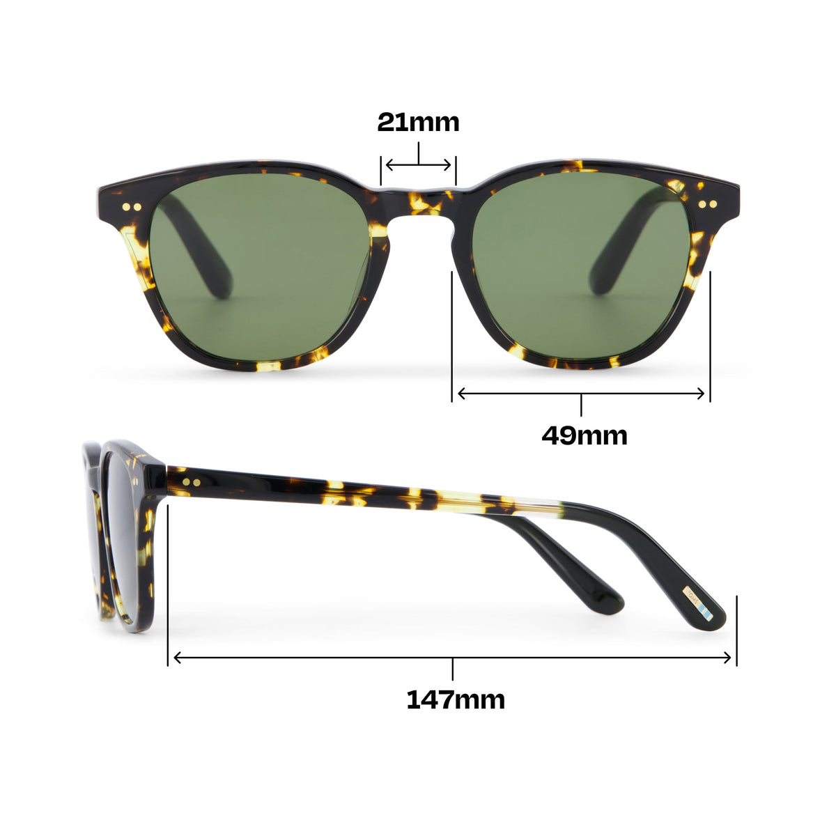 Wyatt Havana Tortoise Handcrafted Sunglasses