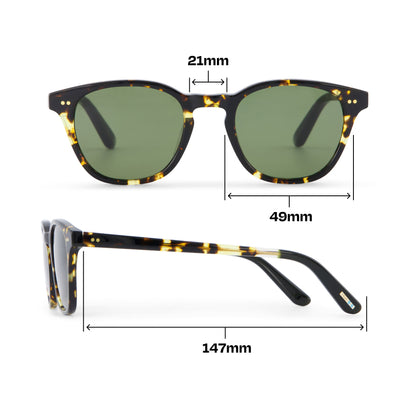 Wyatt Havana Tortoise Handcrafted Sunglasses
