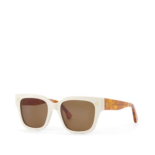 Madison Natural Honey Tortoise Handcrafted Sunglasses Side Angle View