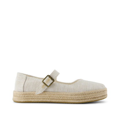 Carolina Mary Jane Espadrille - Natural Yarn Dye Side View