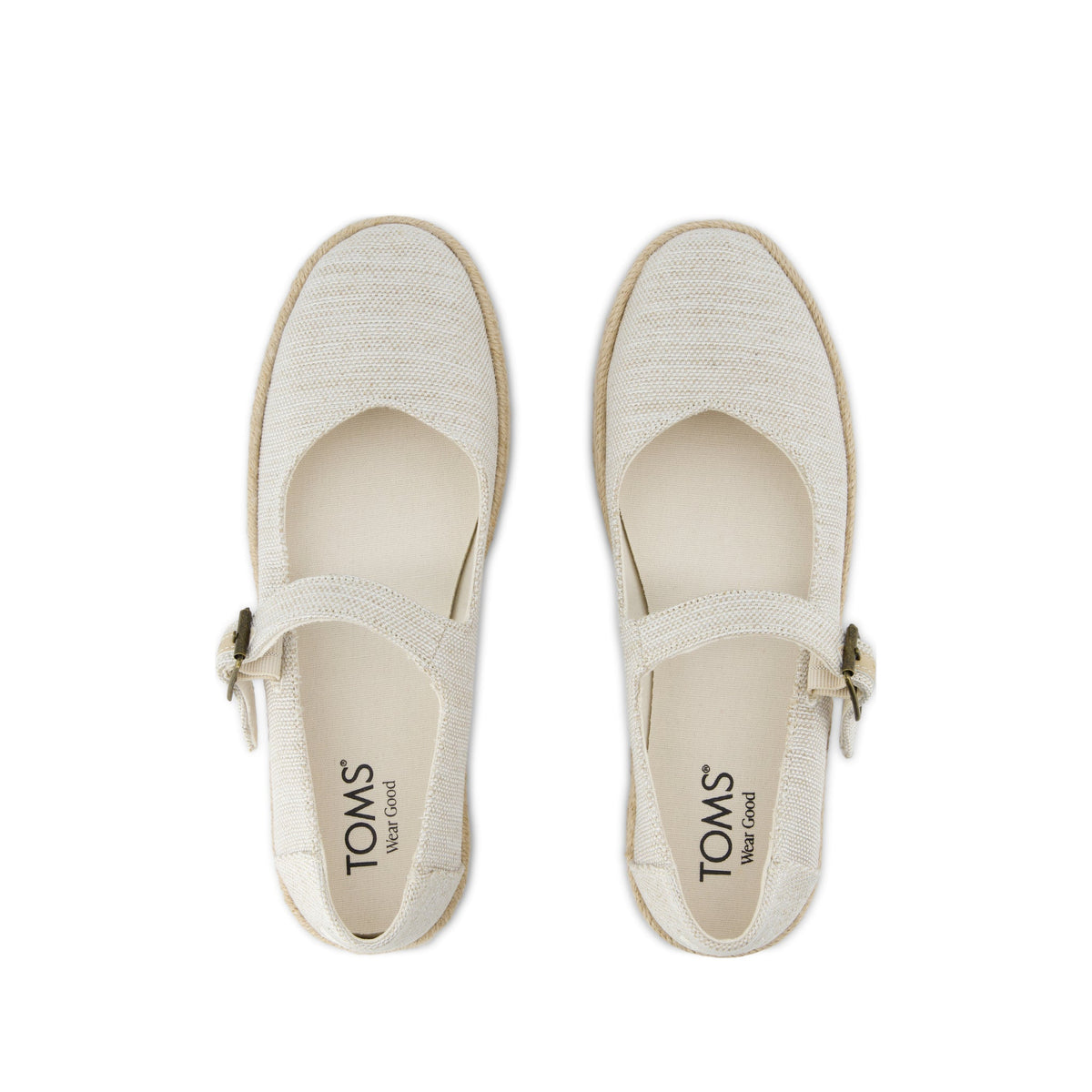Carolina Mary Jane Espadrille - Natural Yarn Dye Top View