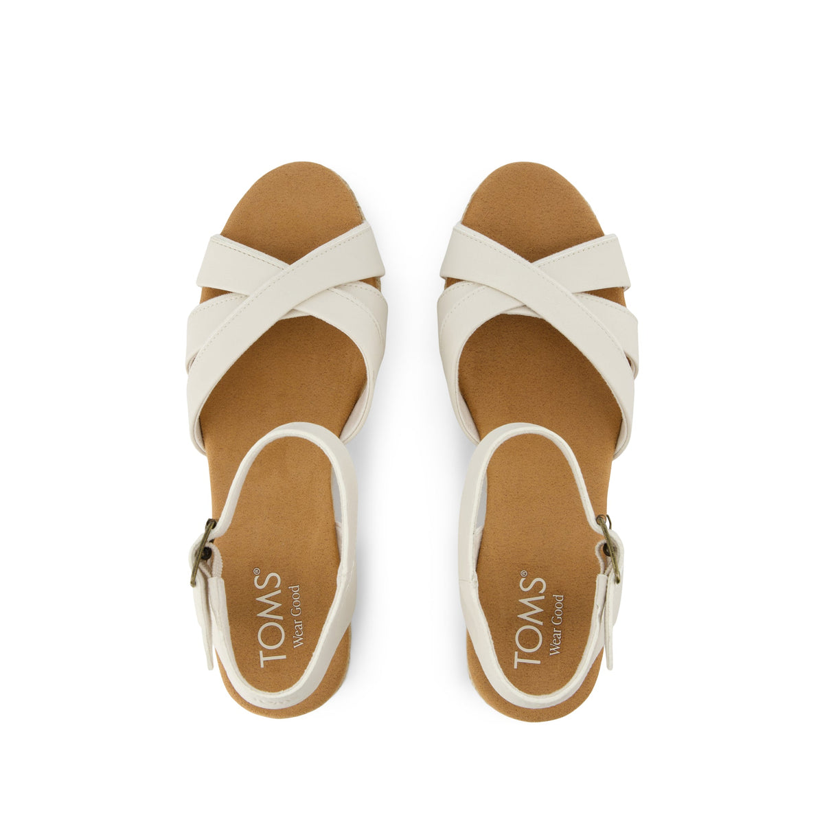 Majorca Rope Strappy Platform Sandal - Light Sand Leather Top View