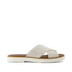 Mae Crossover Slide Sandal - Natural Yarn Dye Side View