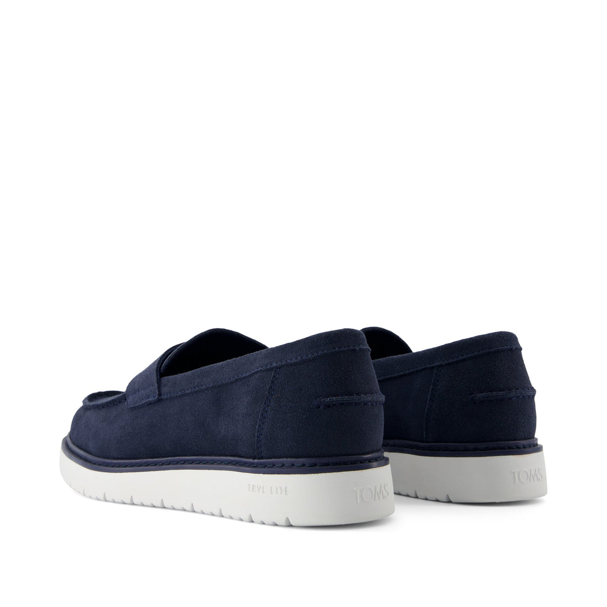 Navi TRVL LITE Havana Loafer - Navy Suede Back View