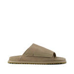 Danilo Slide Sandal - Dune Perforated Suede Side View
