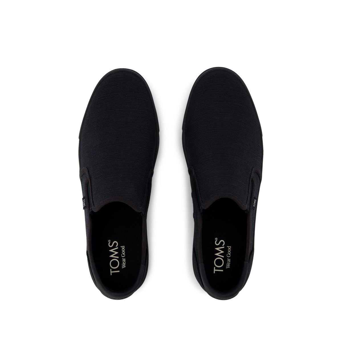 Baja 2.0 Slip On Sneaker - Black and Black Legacy Canvas Top View