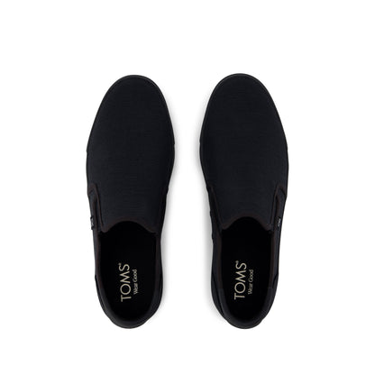 Baja 2.0 Slip On Sneaker - Black and Black Legacy Canvas Top View