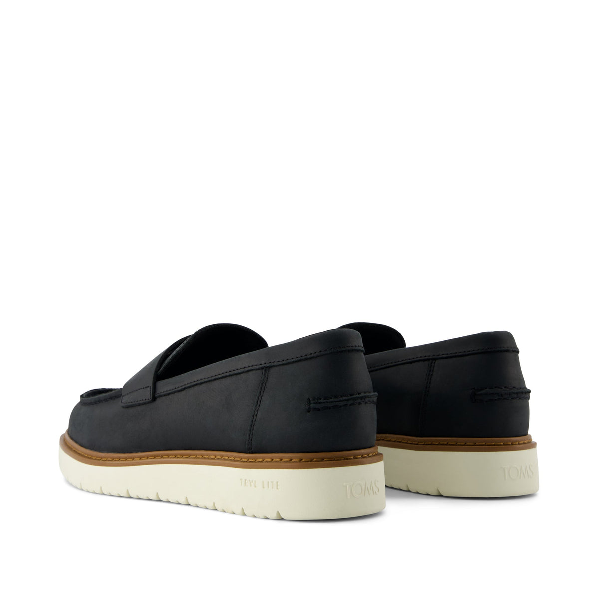 Navi TRVL LITE Havana Loafer - Black Leather Back View