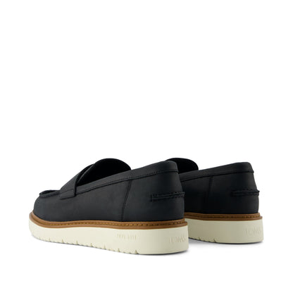 Navi TRVL LITE Havana Loafer - Black Leather Back View