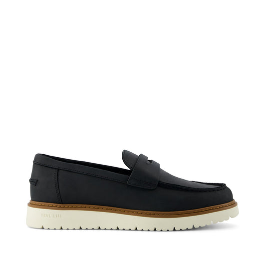 Navi TRVL LITE Havana Loafer - Black Leather Side View