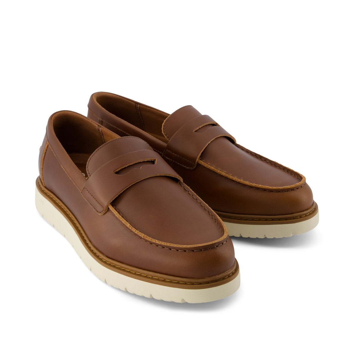 Navi TRVL LITE Havana Loafer - Walnut Leather Front View