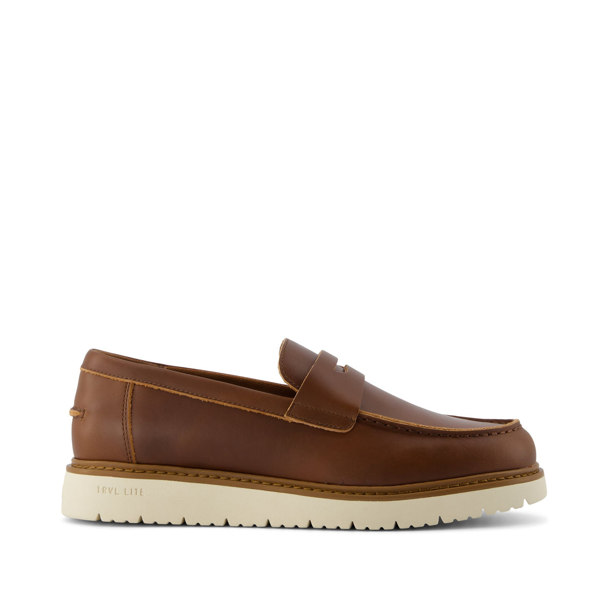 Navi TRVL LITE Havana Loafer - Walnut Leather Side View