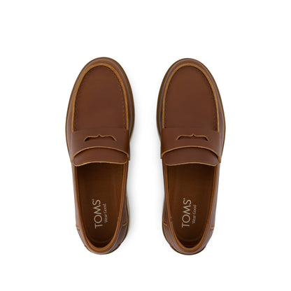 Navi TRVL LITE Havana Loafer - Walnut Leather Top View