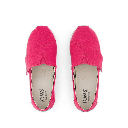 Alpargata Classic Kids Shoe - Fuchsia Heritage Canvas Top View