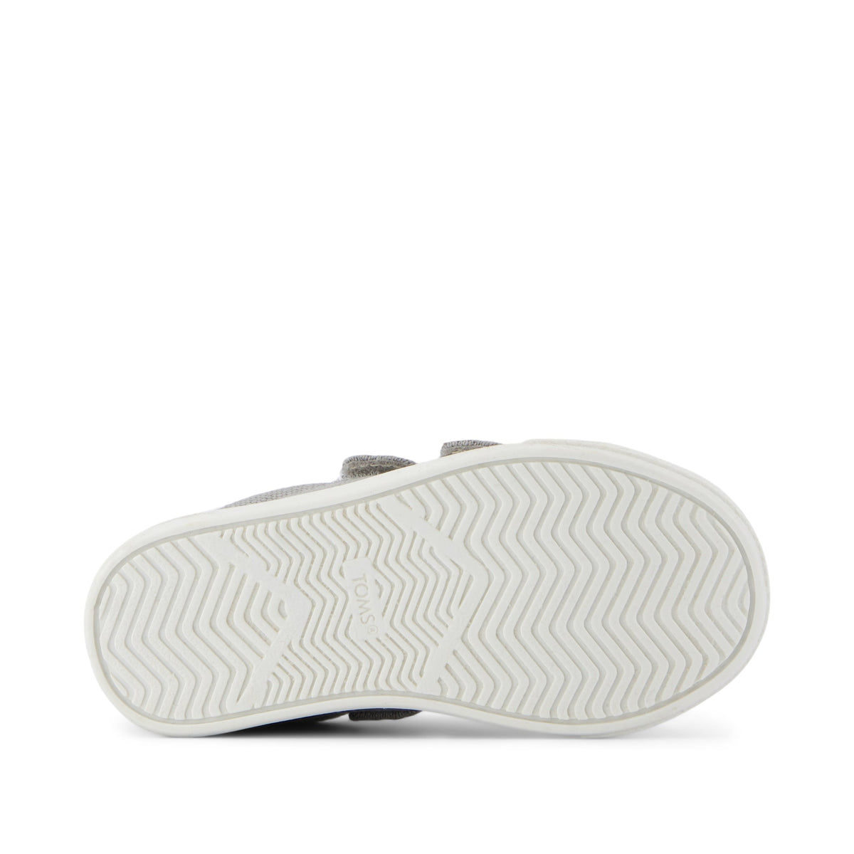 Cruz Double Strap Toddler Sneaker - Drizzle Grey Heritage Canvas Bottom Sole View