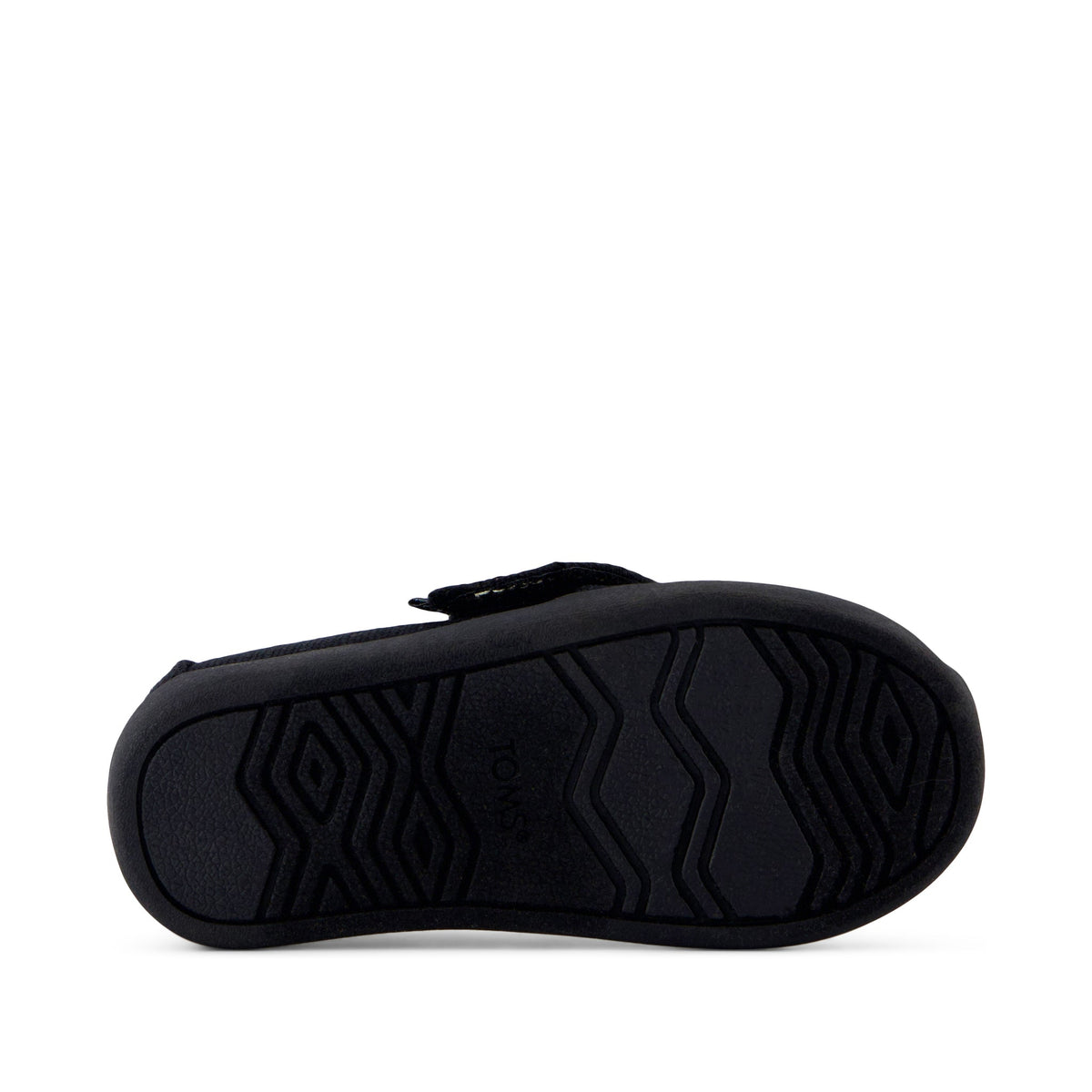 Alpargata Classic Toddler Shoe - Black and Black Heritage Canvas Bottom Sole View