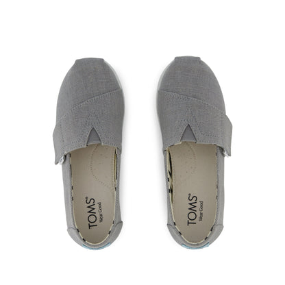 Alpargata Classic Toddler Shoe - Drizzle Grey Heritage Canvas Top View