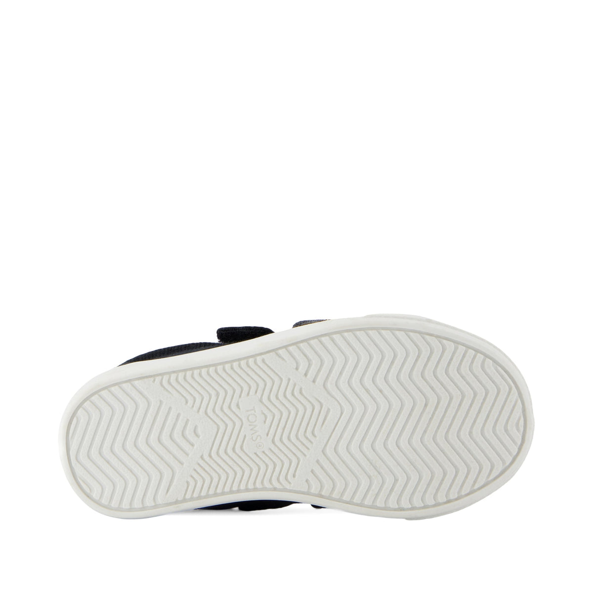 Cruz Double Strap Toddler Sneaker - Black Heritage Canvas Bottom Sole View