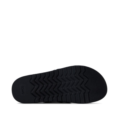 Marin Strap Sandal - Black Heavy Canvas Bottom Sole View