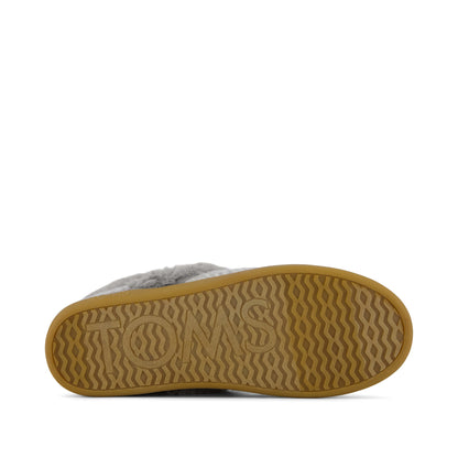 Oslo Convertible Slipper - Drizzle Grey Herringbone Bottom Sole View