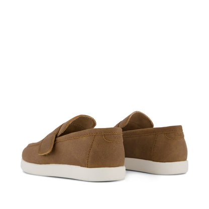 Oliver Toddler Loafer - Toffee Microsuede Back View