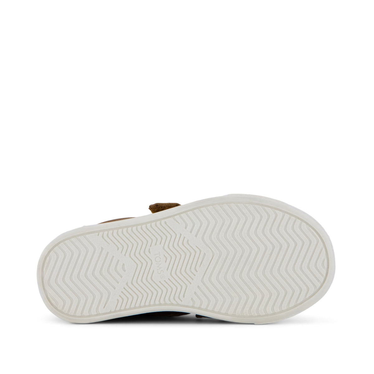 Cruz Double Strap Toddler Sneaker - Toffee Microsuede Bottom Sole View