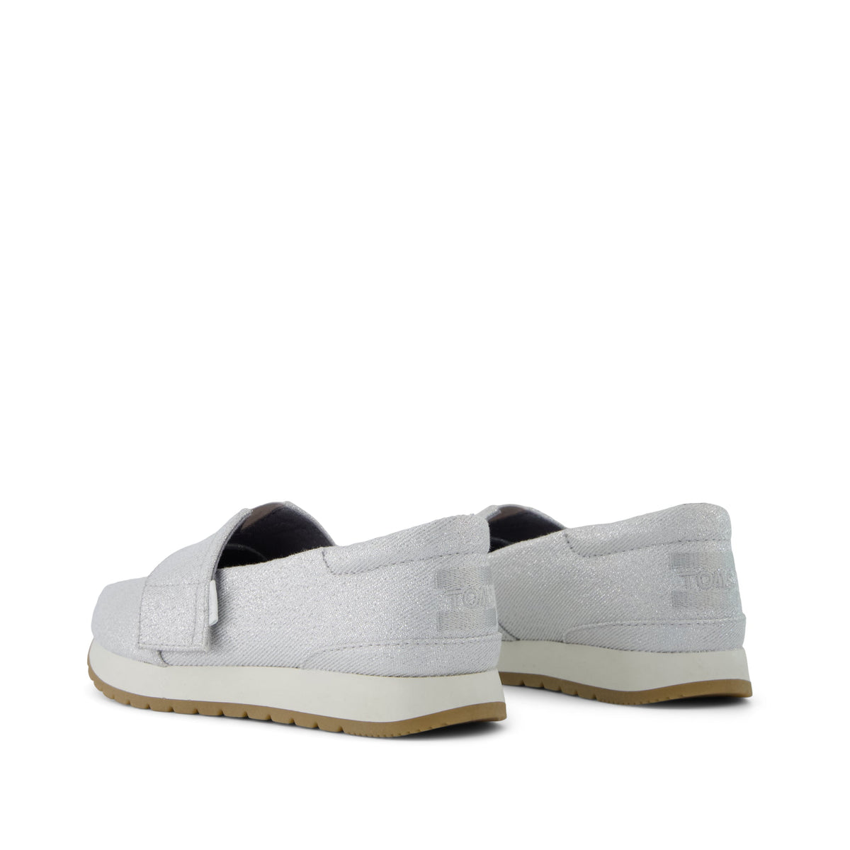 Resident Plus Kids Sneaker - Silver Metallic Twill Back View