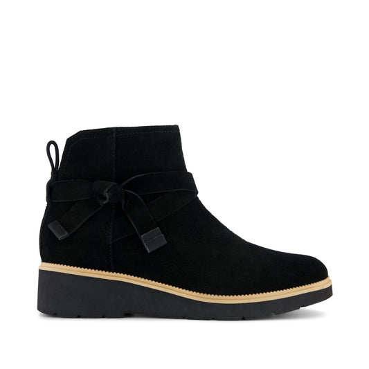 Marlow Boot - Water Repellent Black Suede Side View