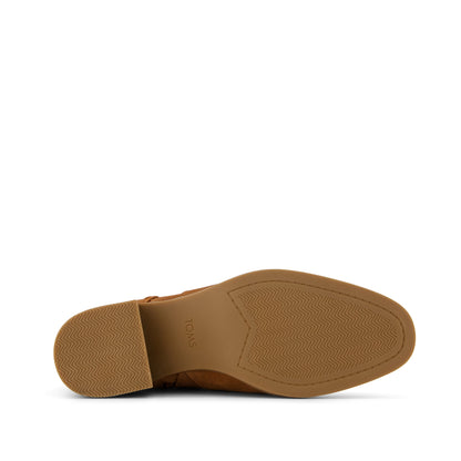Delilah Heeled Boot - Water Repellent Amber Brown Bottom Sole View