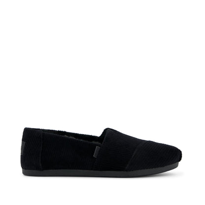 Alpargata Classic - Black Velvet Faux Fur Side View