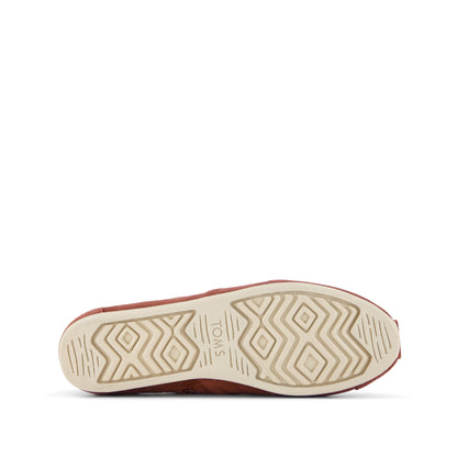 Alpargata Classic - Amber Brown Corduroy Embroidered Pumpkins Bottom Sole View