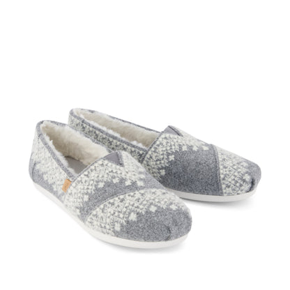 Alpargata Classic - Fuzzy Fair Isle Front View