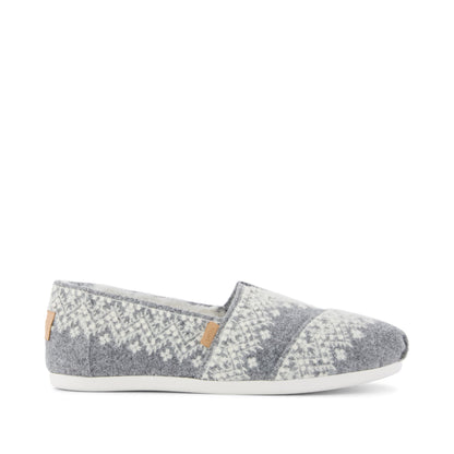 Alpargata Classic - Fuzzy Fair Isle Side View