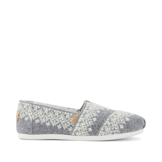Alpargata Classic - Fuzzy Fair Isle Side View