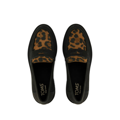 Cara Loafer - Brown Sugar Leopard Suede Top View