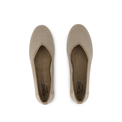 Gemma Flat - Dune Brown Engineered Knit Top View