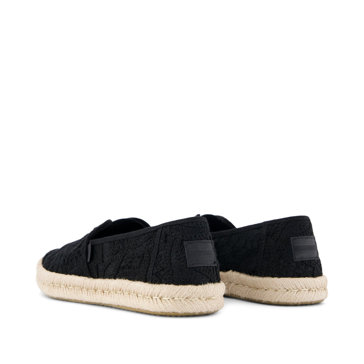 Alpargata Rope 2.0 Espadrille - Black Floral Crochet Back View