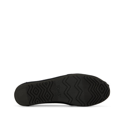 Alpargata Ballet Flat - All Black Heritage Canvas Bottom Sole View