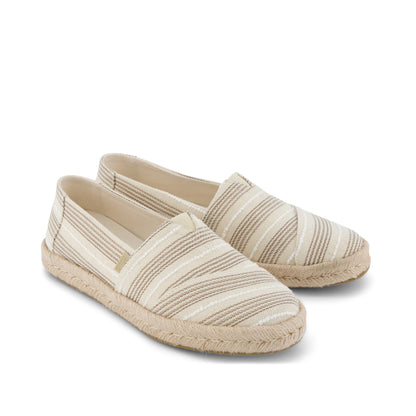 Alpargata Rope 2.0 Espadrille - Natural Metallic Stripe Front View